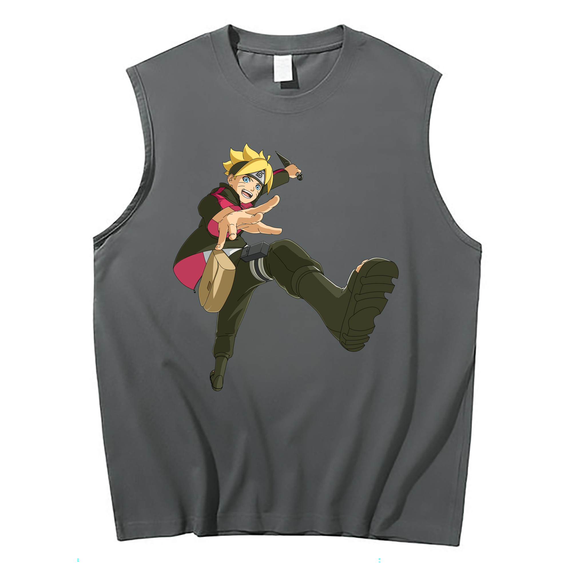 （画像用） NARUTO -ナルト- うずまき ボルト Uzumaki Boruto コットン100％タンクトップ（フロントプリント）